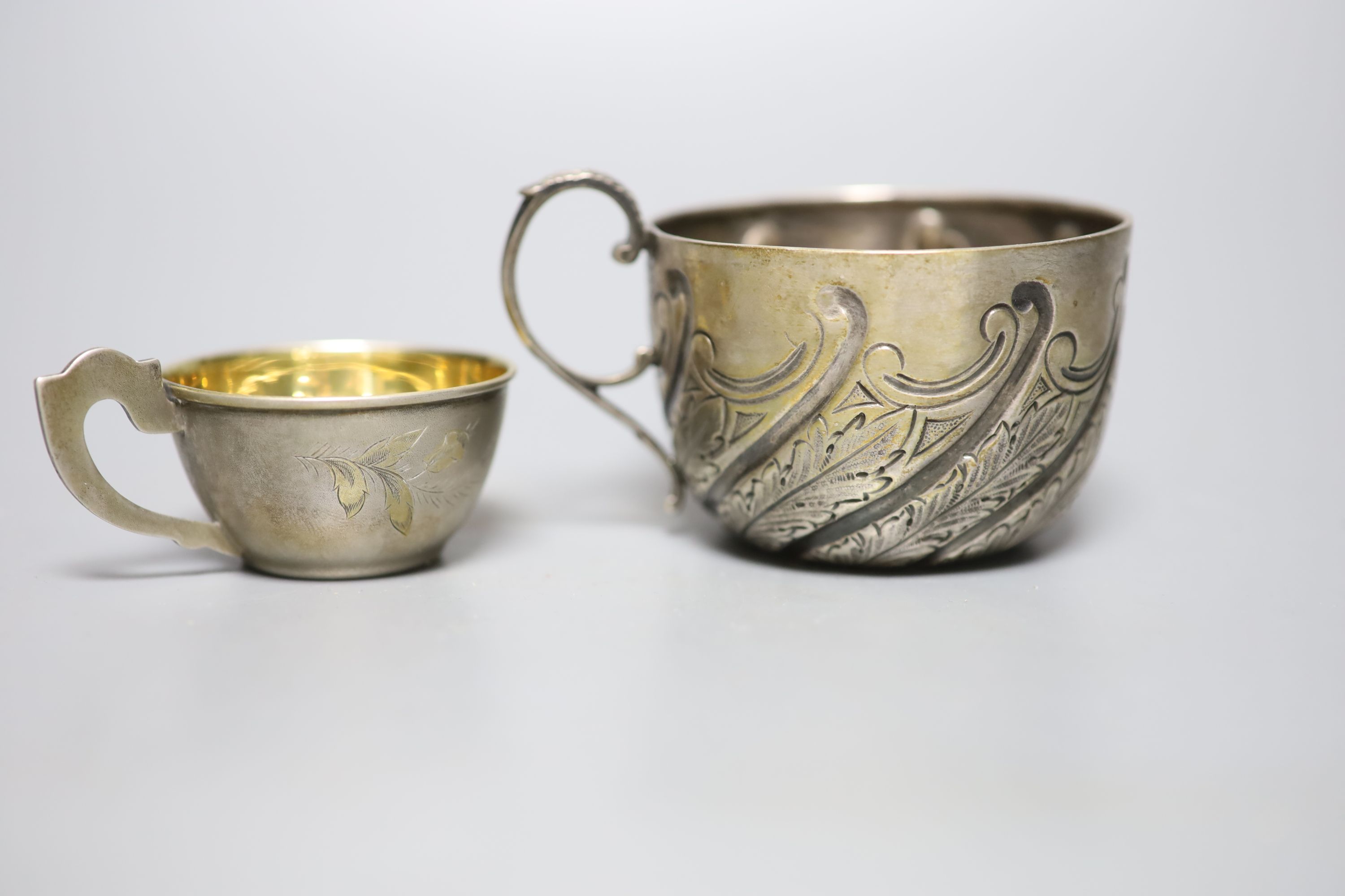 A small group of late 19th/early 20th century Russian 84 zolotnik items